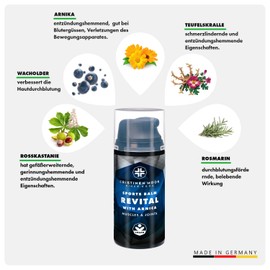 Arnika Massage Cream for Muscles and Joints for Bruises, Compression, Joint Discomfort | Skin Circulation & Cooling | Vegan | Hygienic and Practical Packaging | Made in Germany