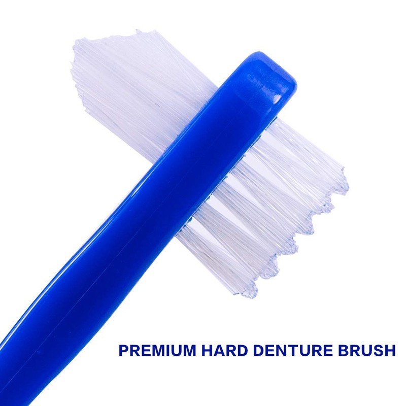 OASISGUEST Denture Cleaning Brush Set, T-Shaped Special Toothbrush, Hard Toothbrush,