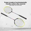 1 Pair Green Badminton Racket Set Fashionable Lightweight Comfortable Grip