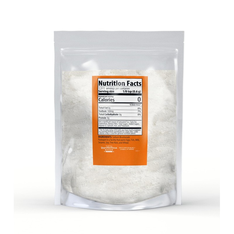 Unpretentious Baking Soda (2 lb) Gluten-Free, Baking & Cooking, Leavening