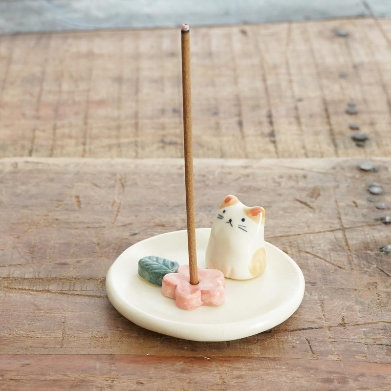 COTONOHA Charming Animal Series Ceramic Incense Holder, Japanese Pottery, Perfect