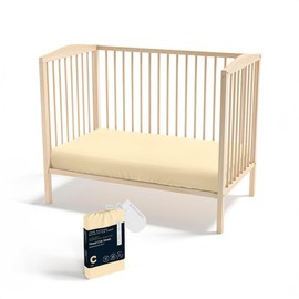 Olive + Crate Crib Sheets Luxury Eucalyptus Tencel, Naturally Pure Ultra Soft and Breathable, Boys and Girls, Baby and Toddler, Deep Pockets, Butter Cream (52 x 28)