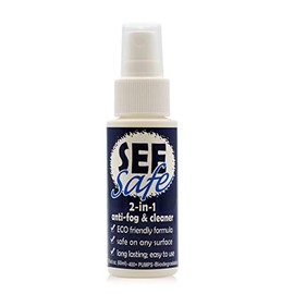 JAWS Just Add Water Solutions SEEsafe 2-in-1 Antifog & Cleaner -Spray Formula (2 oz.)