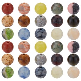 CRAFTYMELODY 810 Stück Natursteinperlen 15 Stile Runde Lose Edelsteinperlen Abstandsperlen Für Die Schmuckherstellung Zubehörzubehör