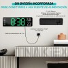 Reloj De Pared Digital Con Termómetro, Alarmas Y Calendario