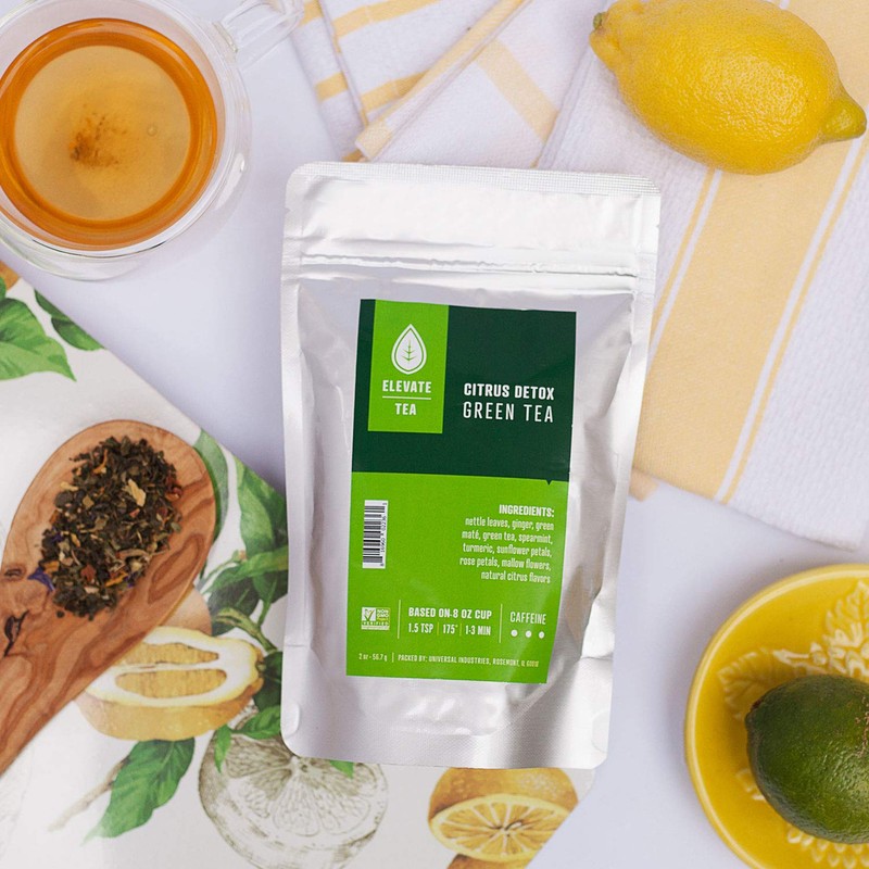 Elevate Tea CITRUS DETOX GREEN TEA, 27 servings, 2 Ounce