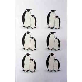 Half a Donkey Mr & Mrs Penguin Large Cotton Tea Towel