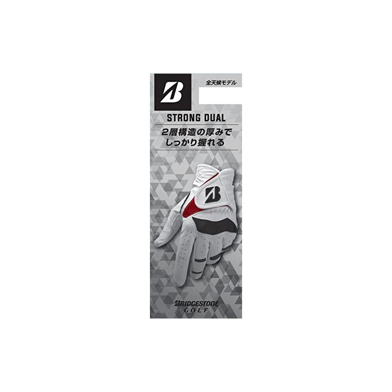 Bridgestone Strong DUAL GLG21 Men's Golf Gloves, Black, 8.7 inches