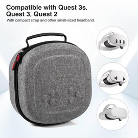 Hard Carrying Case for Meta Quest 3S/ Quest 3, EVA Shockproof, Waterproof, Compatible with Oculus Quest 2/ Vision Pro Accessories Suitable for Travel and Home Storage