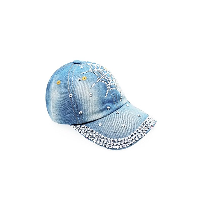 Topstyle Jeans Cap in Vintage Style with Star and Rhinestones,