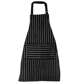 TRIXES Kitchen Chef Cooking Apron Black & White Stripe