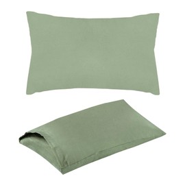 tintoke Mini Pillow, Travel Pillow, 28 x 17 cm, Small Pillow, Machine Washable, Mini Pillow for Travel, Neck Pillow Inflatable in Smaller Women's Size, Suitable for Adults, Travel (Green)