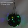 Solar LED Rattan Ball Lights Hanging Simulation Plastic Green Leaves