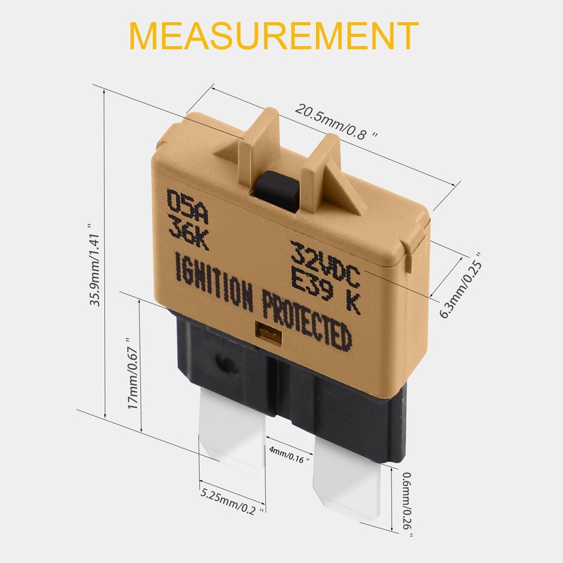 GLOSO Blade Circuit Breaker, DC Manual Reset 32V ATC Fuse