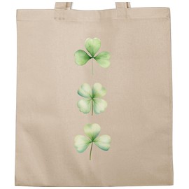 Cotton Bag - St. - Clover St Patricks Day I Lucky Charm Gift Irish Clover Gift I Saint Patricks Day Lucky Clover Irish I Ireland Costume Clover Ireland - One Size - Natural White, 1 natural white,