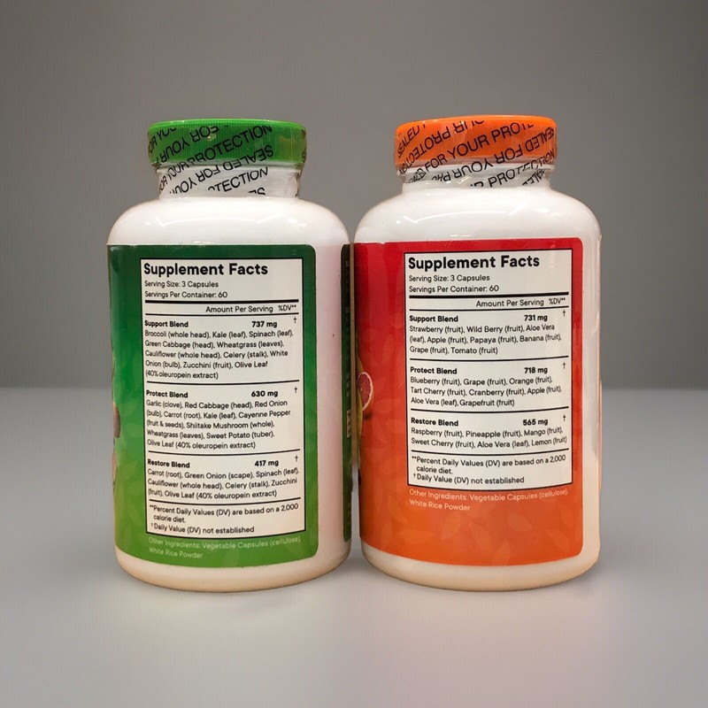 Fruit and Veggie Supplements 360 (180 Capsules) Pack Of 2–READ