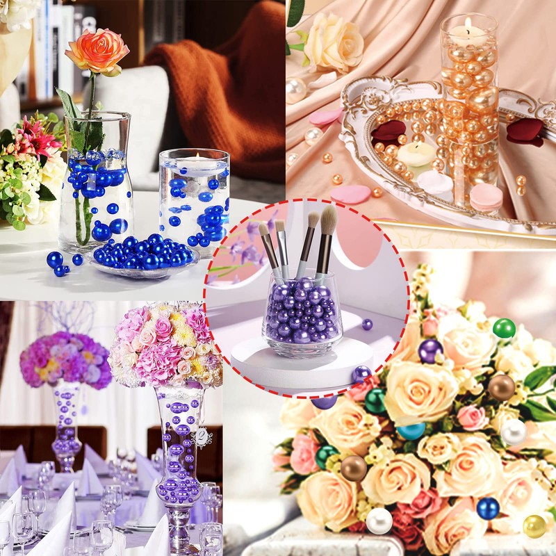 YUXIYAN 120Pieces Floating NO Hole Pearls Beads for Vases and