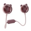 Portable Neck Fan Dual Head Bendable Wearable USB Rechargeable Hand