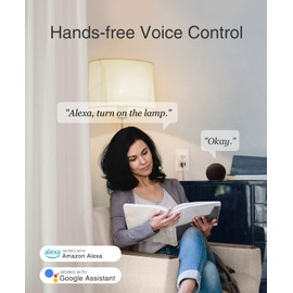 GHome Smart Mini Smart Plug Works with Alexa and Google Home, WiFi Smart Outlet Socket Remote Control Timer Function, Only 2.4GHz Network, No Hub Required, ETL FCC Listed, White