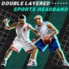 Shappy 3 Pieces Double-Straps Sport Headbands Elastic Hairband Non-Slip Sweatband