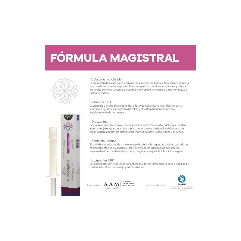 V Collagen Gel de Hidratación Íntima Avanzada para Mujer, 5