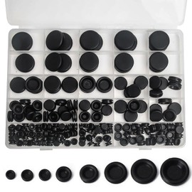 260 Pcs Rubber Grommet Kit, 7 Sizes Rubber Hole Plugs Electrical Wire Gaskets Assortment, Grommets for Protecting Wires, Plugs, Cables Holes, Universal Grommets