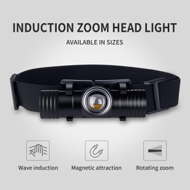 Our Rechargeable Headlamp - 1200 Lumen LED Headlight, USB Rechargeable - IPX4 Waterproof with a 60 ft Bright Flashlight Beam - Essential for Hiking & Outdoor Camping Gear, Black