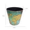 Emartbuy Fabric PU Leather Paper Pin Dustbin Retro Vintage Cool