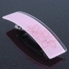 Light Pink Floral Plastic Barrette Hair Clip Grip - 10cm