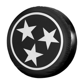 Delerain Tennessee Flag Spare Tire Covers Waterproof Dust-Proof Spare Wheel Cover Universal Fit for Trailer, RV, SUV, Truck and Many Vehicle (17 Inch for Diameter 31"-33")