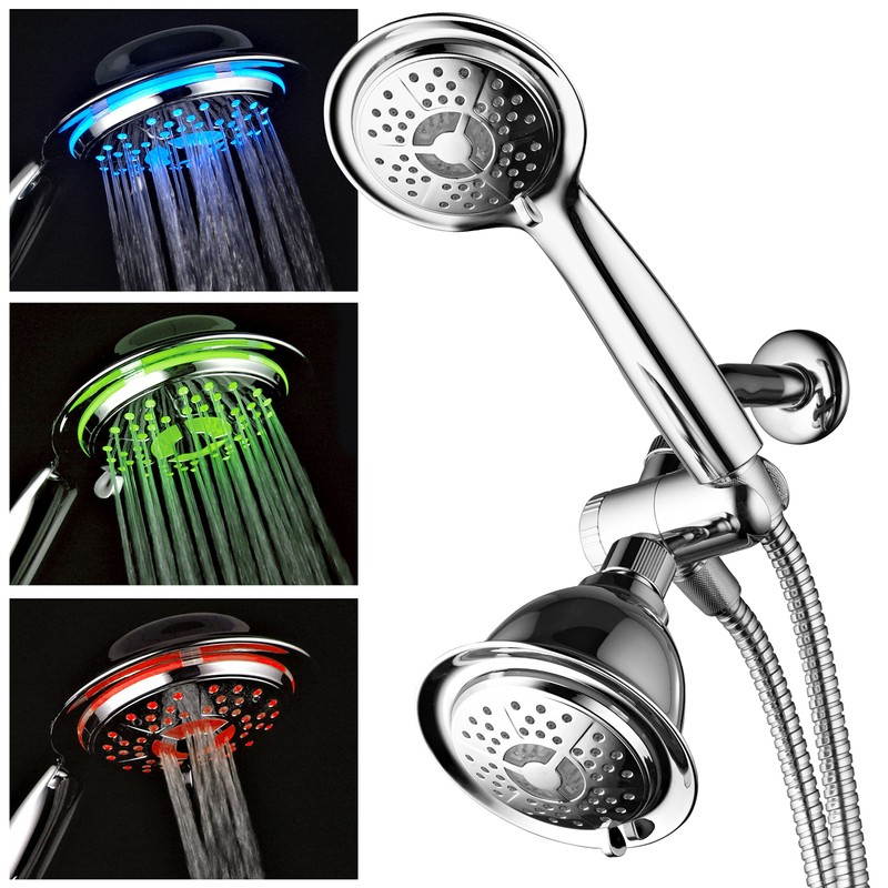 Dream Spa All Chrome 3-way LED Shower Head Combo with
