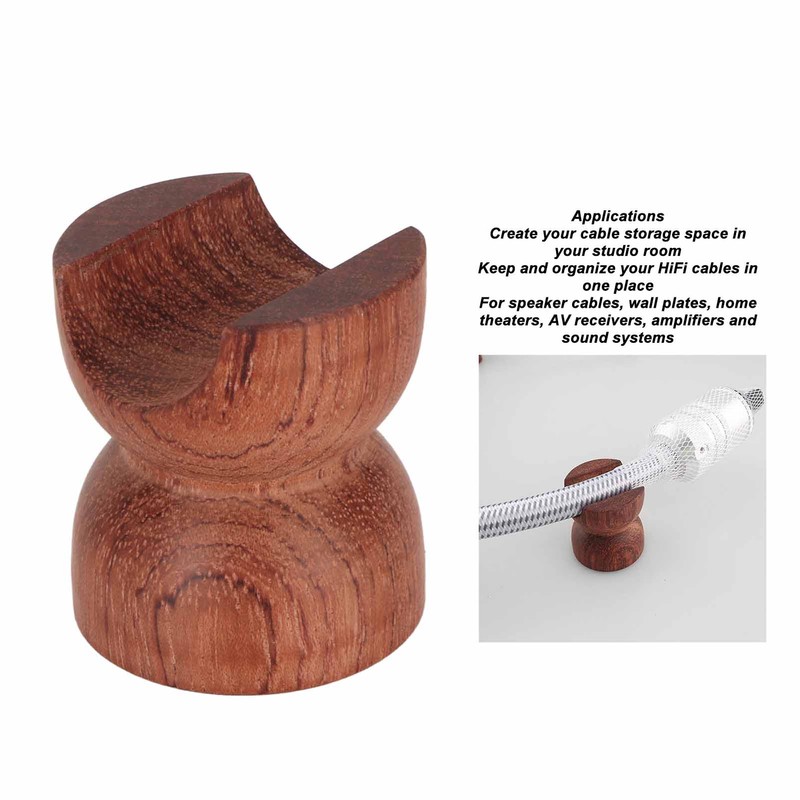 HiFi Cable Stand Shockproof Wooden Speaker Insulation Bracket HiFi Wire
