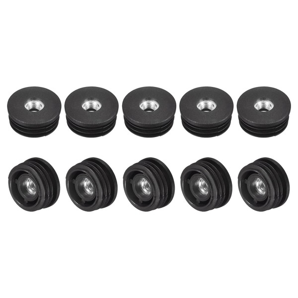 sourcing map 30Pcs Plastic Threaded Tube Inserts with M8 Thread,