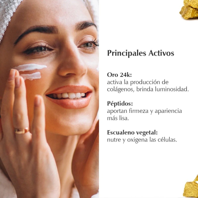 Duo Cuidado Facial Crema Día Oro 24k