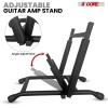 Heavy-Duty Metal Adjustable Black Guitar Amplifier Stand Low-Profile Folding Collapsible