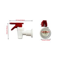 Water Cooler Faucet Anti-Leakage Drinking Lever Dump Valve Water Dispenser Accessories (Red + Blue)2PCS