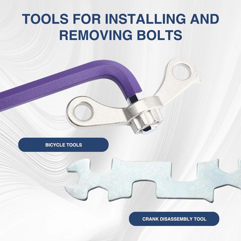 Bettinay Bike Crank Removal Tool, Multifunctional Wrench for Easy Crank