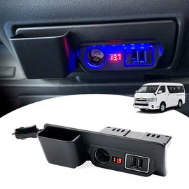 GIMUYA Toyota Hiace Regius Ace 200 Series Extension Power Supply Unit, Dedicated Design for Vehicles, In-Car Equipment, QC3.0, Smartphone Charging, Double USB Ports, Rapid Charging, Simultaneous