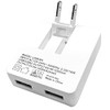 Plata USB Charging AC Adapter, 2 Ports, 1,000 mA, PSE-mark Acquired,