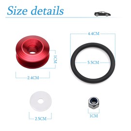 JNNJ Car Bumper Washer, Bumper Washer Bolt, Universal Car Bumpers, Quick Release for Mudguards, Bumpers, Luggage Compartments (Red)