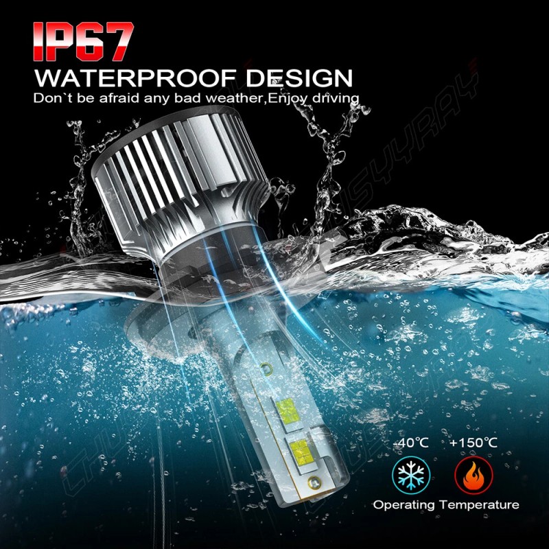 CHUSYYRAY 9003 H4 White LED High/Low Beam Headlight Bulbs Kit