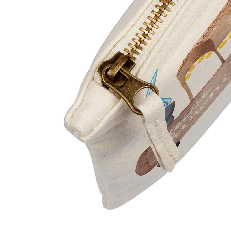 Mr. & Mrs. Panda Make-Up Bag Hedgehog Chestnuts, White, Hand