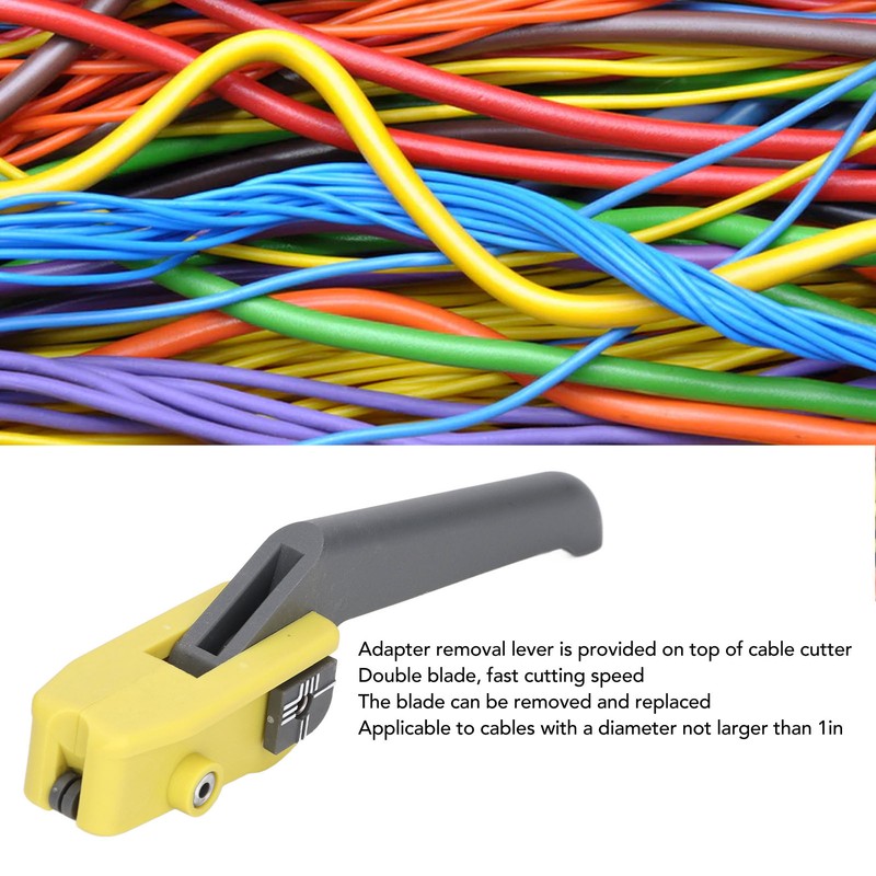 Optical Fiber Cable Cutter Longitudinal Nylon Handle High Carbon Steel
