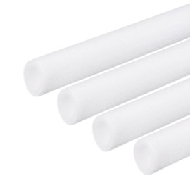 sourcing map Foam Tube Sponge Protective Sleeve Heat Preservation 25x37mm White for Pipe Insulation Wraps, Pack of 4
