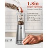 Electric Salt and Pepper Grinder Set with Storage Base, Stainless