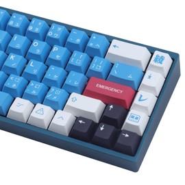 JOMKIZ PBT Keycaps, 134 Keys Dye Sublimation Cherry Profile Keycaps with 7U Spacebar Japanese Keycap Set for Cherry MX Switches US Layout Mechanical Keyboards