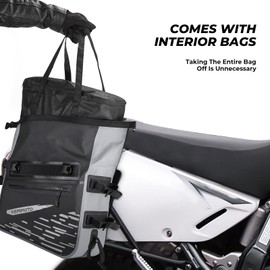 KEMIMOTO Motorcycle Saddlebags 70L (35L*2) Dual Sport Adventure Saddle Bags Motor Travel Luggage Bag Motorbike Dirt Bike Motorcycle Pannier Bags Side Bag