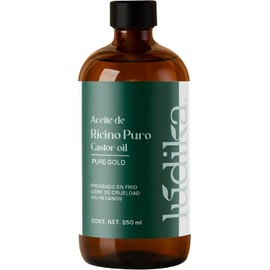 Aceite de Ricino Puro 250 ml Nutre e Hidrata para Cabello Pestañas Cejas Barba Uñas Prensado en Frío Sin Hexanos