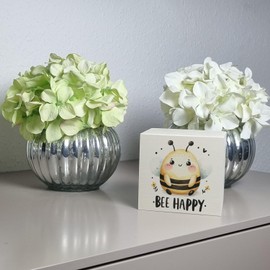 Bee Bee Happy Wooden Money Box Cute Thick Bee in Drawing Cartoon Fluffy and Friendly Saves Your Money Happily