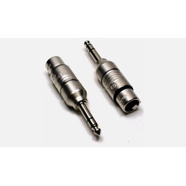LASE (2) Two Genuine NEUTRIK NA3FP - XLRF Female to 1/4" TRS Stereo Male Adapter